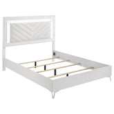 Cassia LED Panel Bed White High Gloss